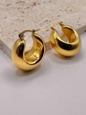 18k gold plated chunky earrings